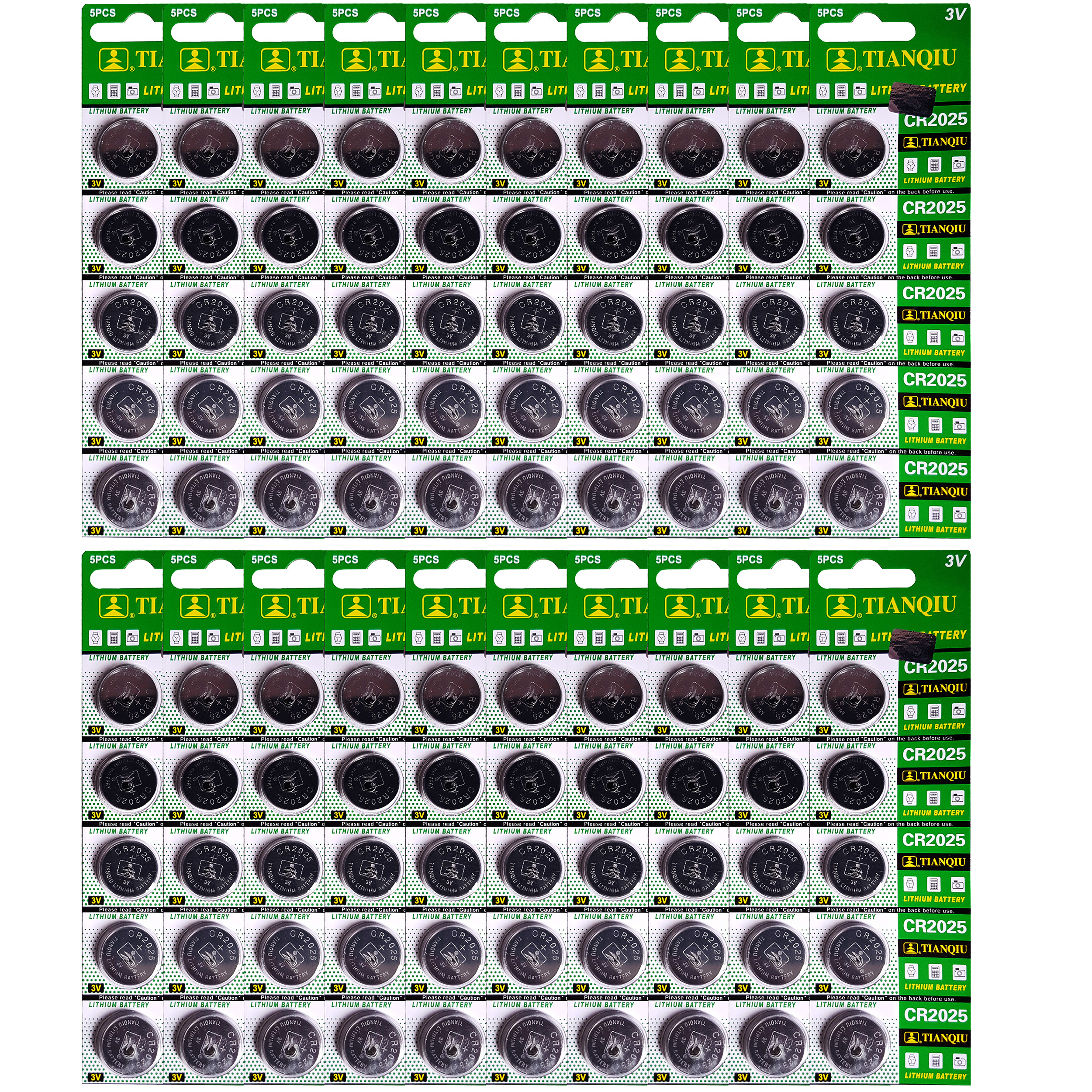باتری سکه ای تیانکیو مدل CR2025 بسته 100 عددی
