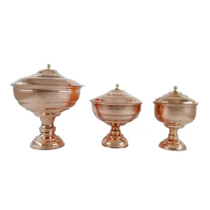 ست آجیل خوری مسی کد 9005 مجموعه 3 عددی