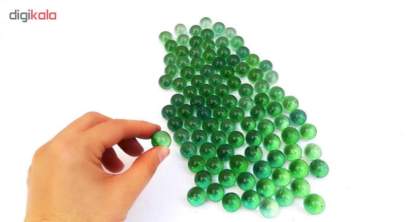 تیله مدل سبز بسته 35 عددی
