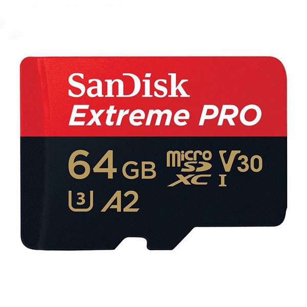 کارت حافظه microSDXC سن دیسک مدل Extreme PRO کلاس A2 استاندارد UHS-I U3 سرعت 170MBps ظرفیت 64 گیگابایت کارت حافظه microSDXC سن دیسک مدل Extreme PRO کلاس A2 استاندارد UHS-I U3 سرعت 170MBps ظرفیت 64 گیگابایت