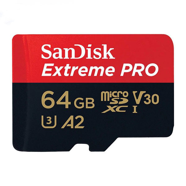 کارت حافظه microSDXC سن دیسک مدل Extreme PRO کلاس A2 استاندارد UHS-I U3 سرعت 170MBps ظرفیت 64 گیگابایت
