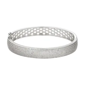 دستبند النگویی نقره زنانه کد v1