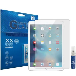 محافظ صفحه نمایش شیشه ای ایکس اس مدل تمپرد مناسب برای تبلت اپل iPad Pro 12.9 به همراه اسپری پاک کننده صفحه XS