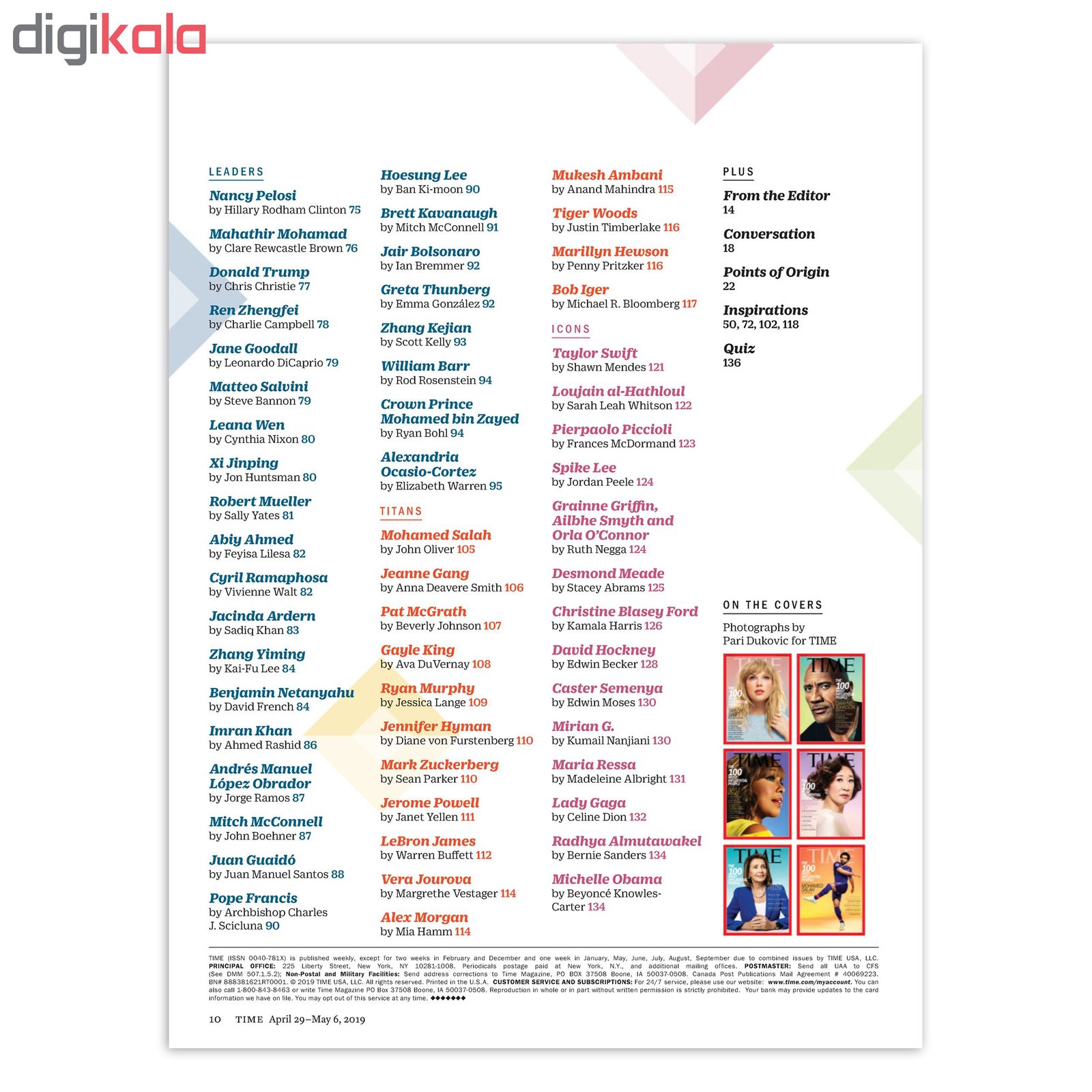 مجله Time شماره 29 آوریل 2019