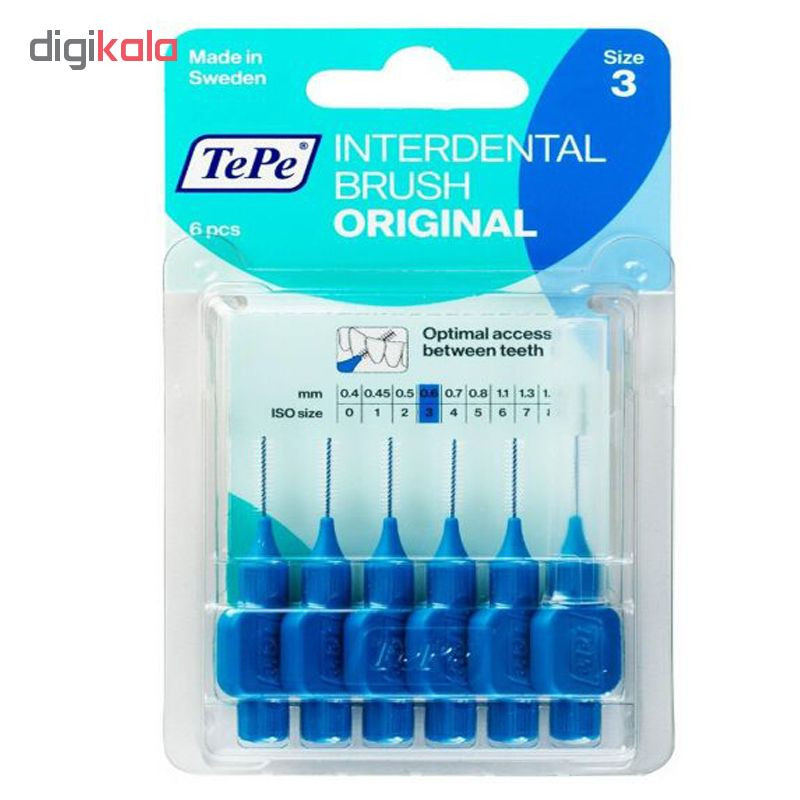 مسواک بین دندانی تپه مدل ORIGINAL سایز 3 بسته 6 عددی مسواک بین دندانی تپه مدل ORIGINAL سایز 3 بسته 6 عددی