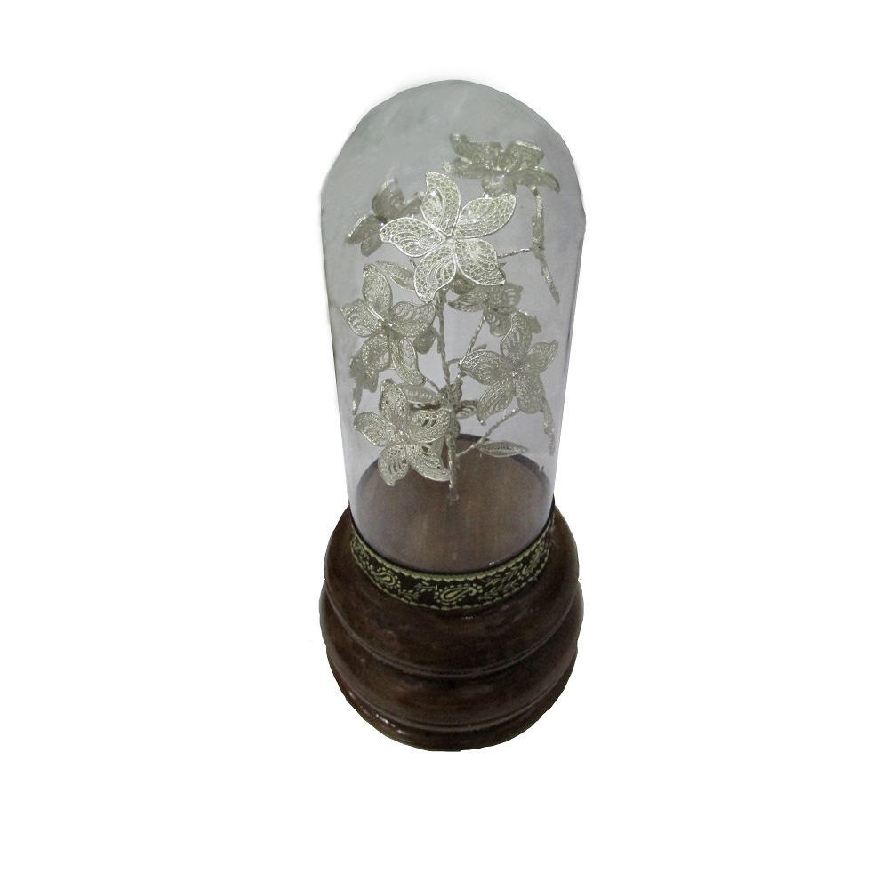 گلدان ملیله کاری طرح شیشه ای