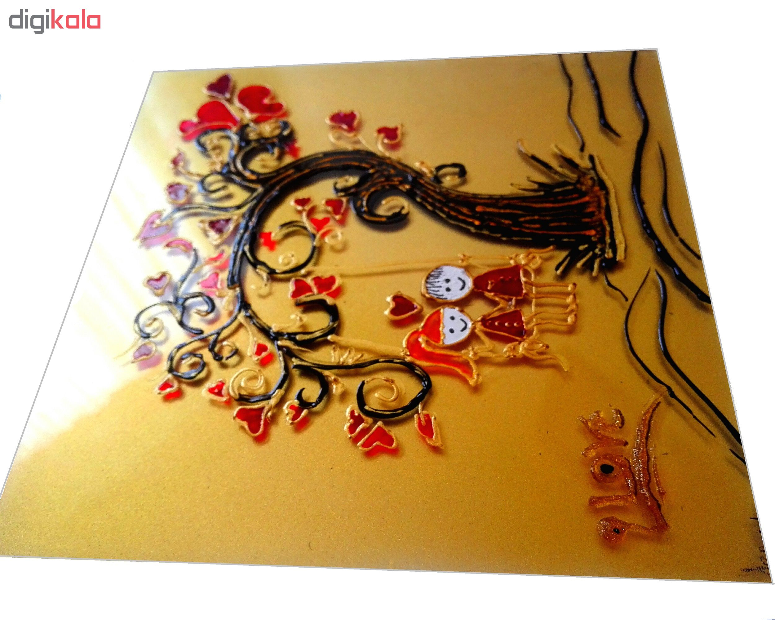 تابلو ویترای طرح درخت قلب کد032