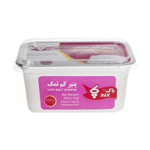 پنیر کم نمک پاک وزن 400 گرم
