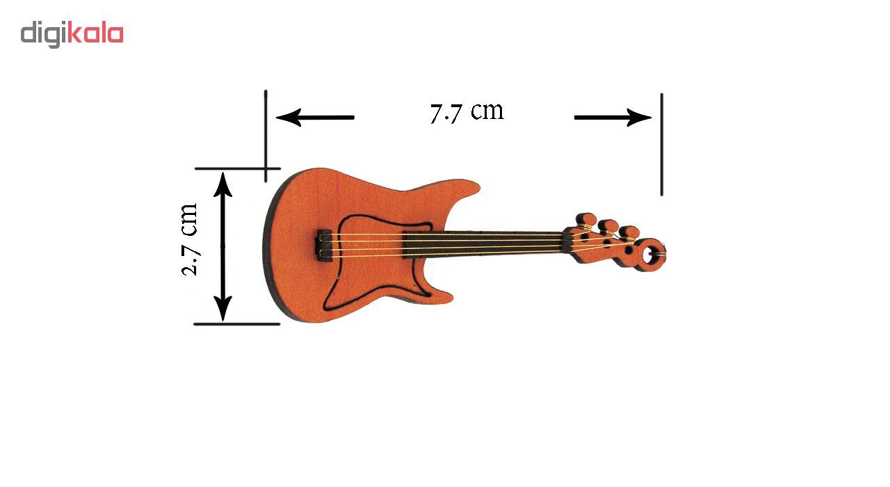 گردنبند برندزکالا طرح گیتار برقی مدل BK-339 -  - 5