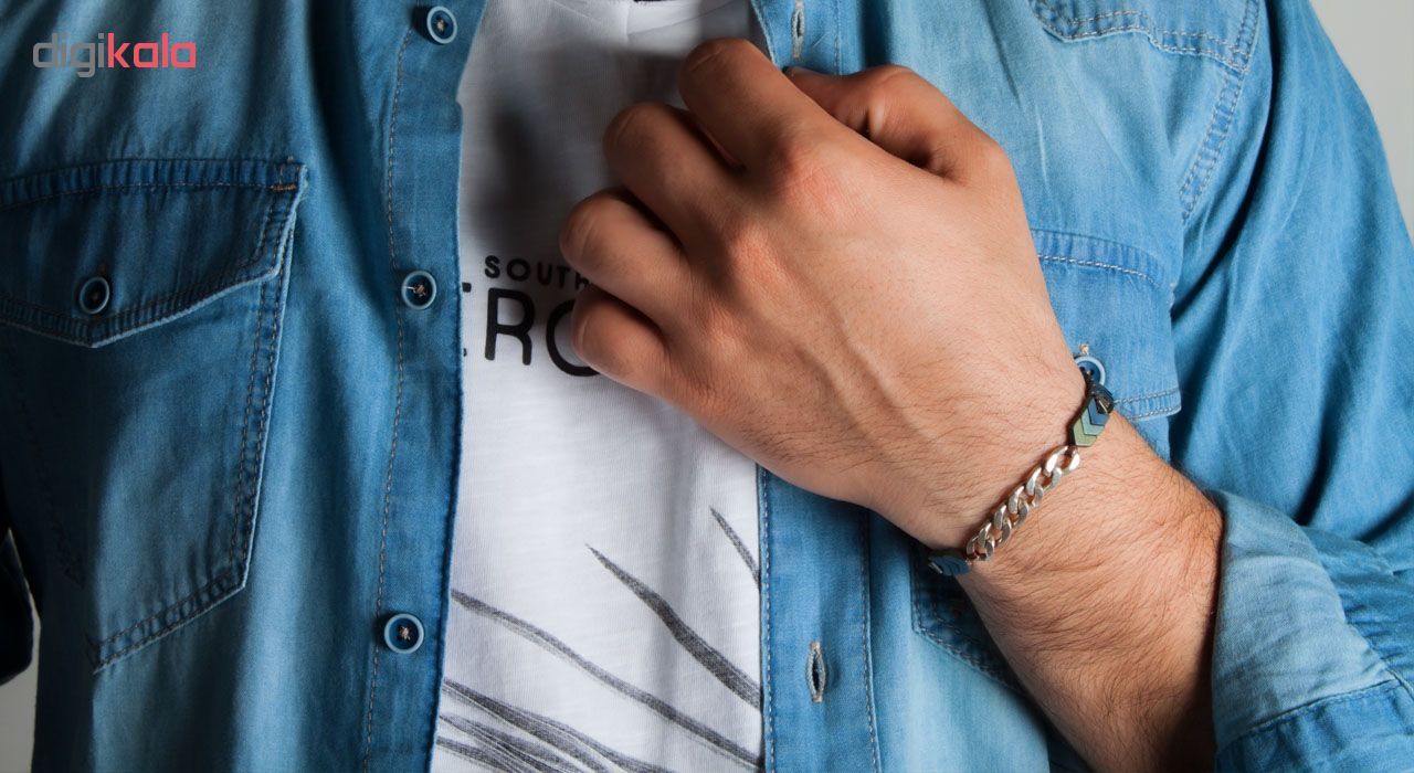 دستبند نقره مردانه ریسه گالری مدل Ri3-H1120-Silver -  - 5
