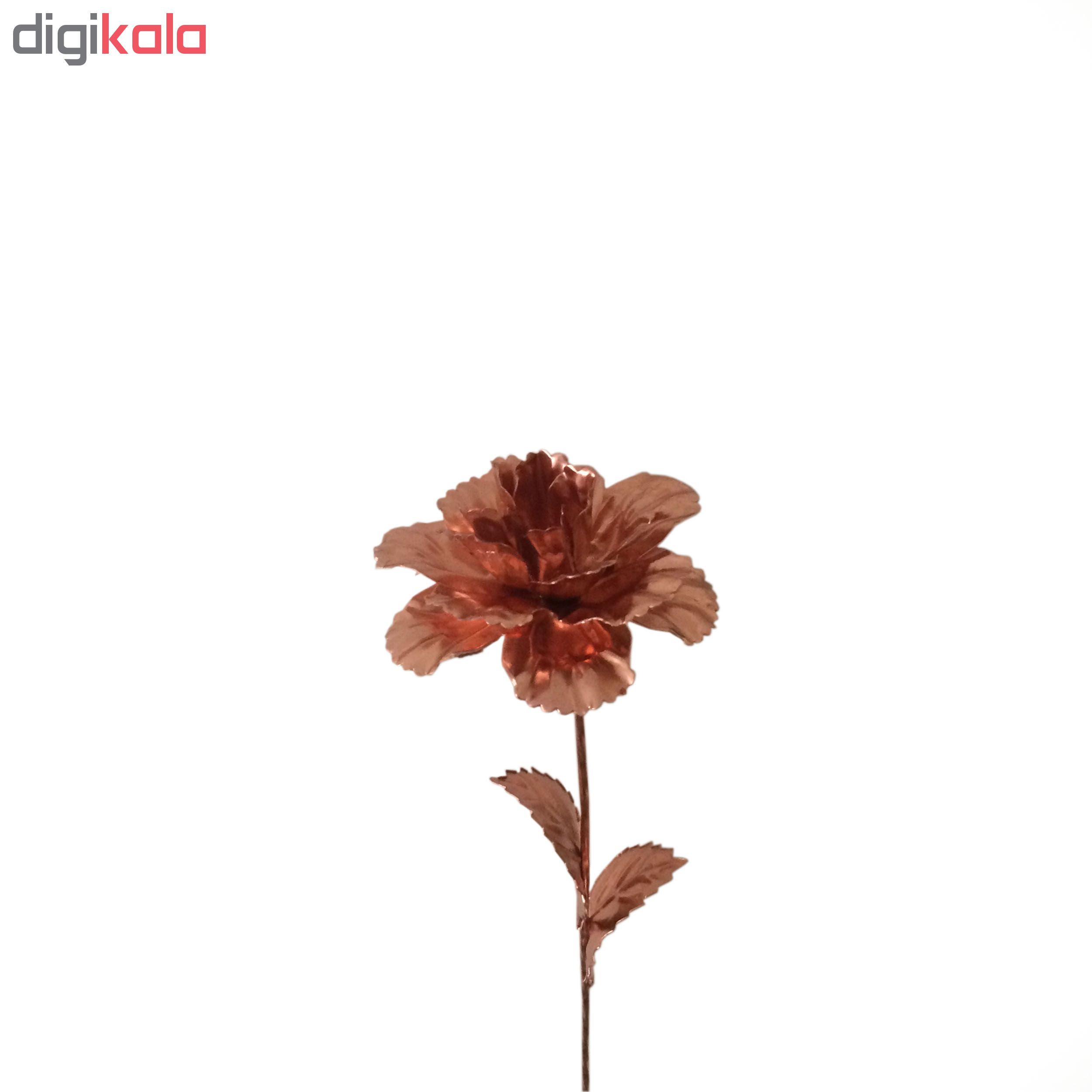 شاخه گل مصنوعی مسی مدل Rose-copper