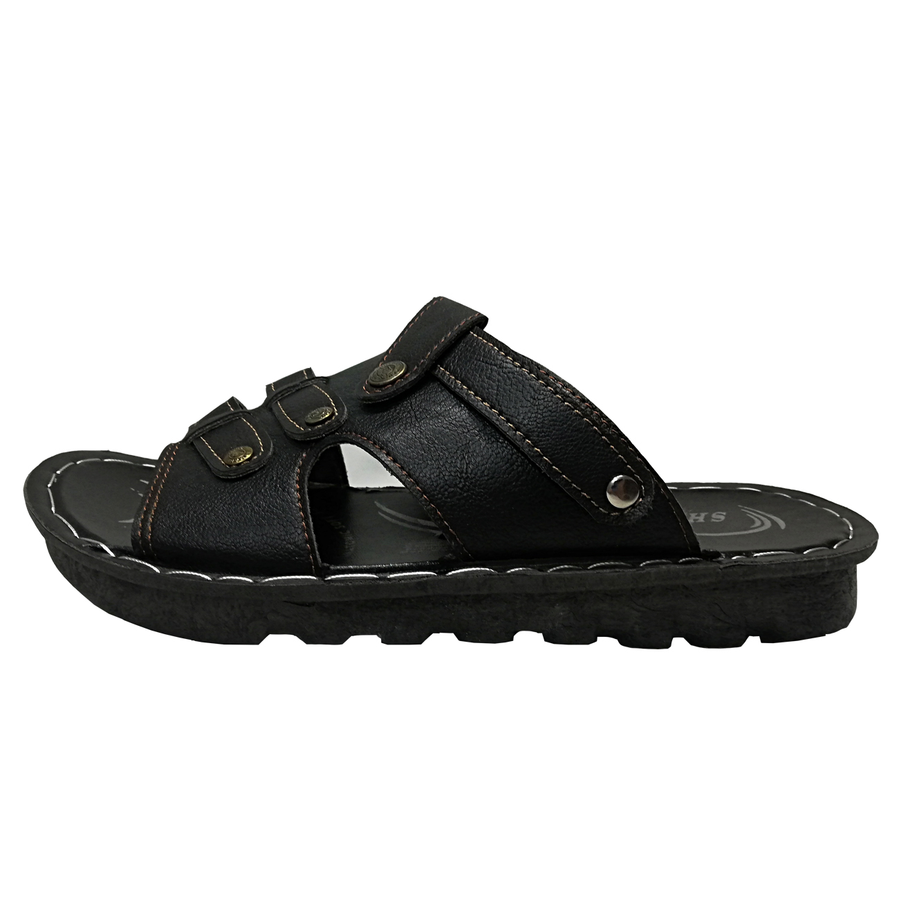 صندل مردانه شه ناز مدل المطراش رنگ مشکی