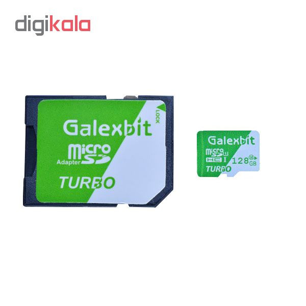 کارت حافظه microSDHC گلکسبیت مدل Turbo کلاس 10 استاندارد UHS-I سرعت 70MBps ظرفیت 128 گیگابایت به همراه آداپتور SD