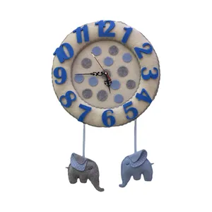 ساعت دیواری اتاق کودک طرح فیل