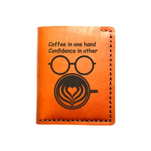 کیف پول چرم نورا طرح باریستا