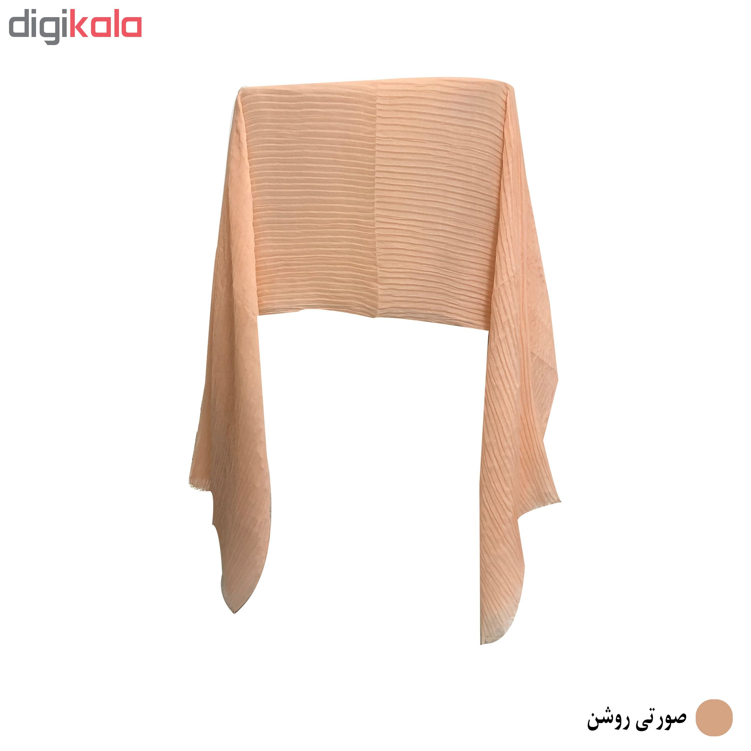 شال زنانه پلیسه نخ پنبه کد P10