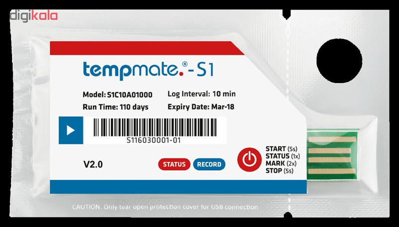 دیتا لاگر یکبار مصرف تمپ میت مدل S1 مجموعه 20 عددی