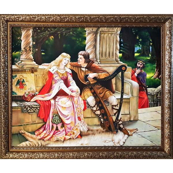 تابلو نقاشی رنگ و روغن طرح عشق شوالیه تابلو نقاشی رنگ و روغن طرح عشق شوالیه