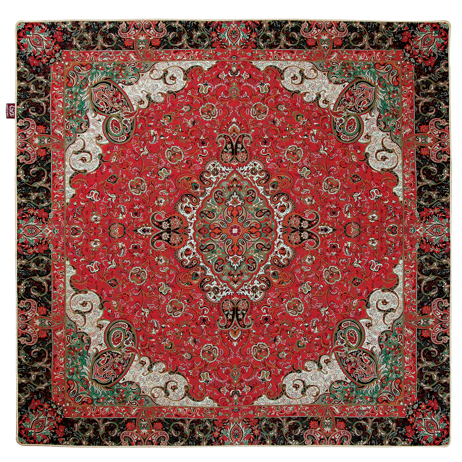 رومیزی ابریشمی ترمه دستجردی طرح اطلس کد 4007