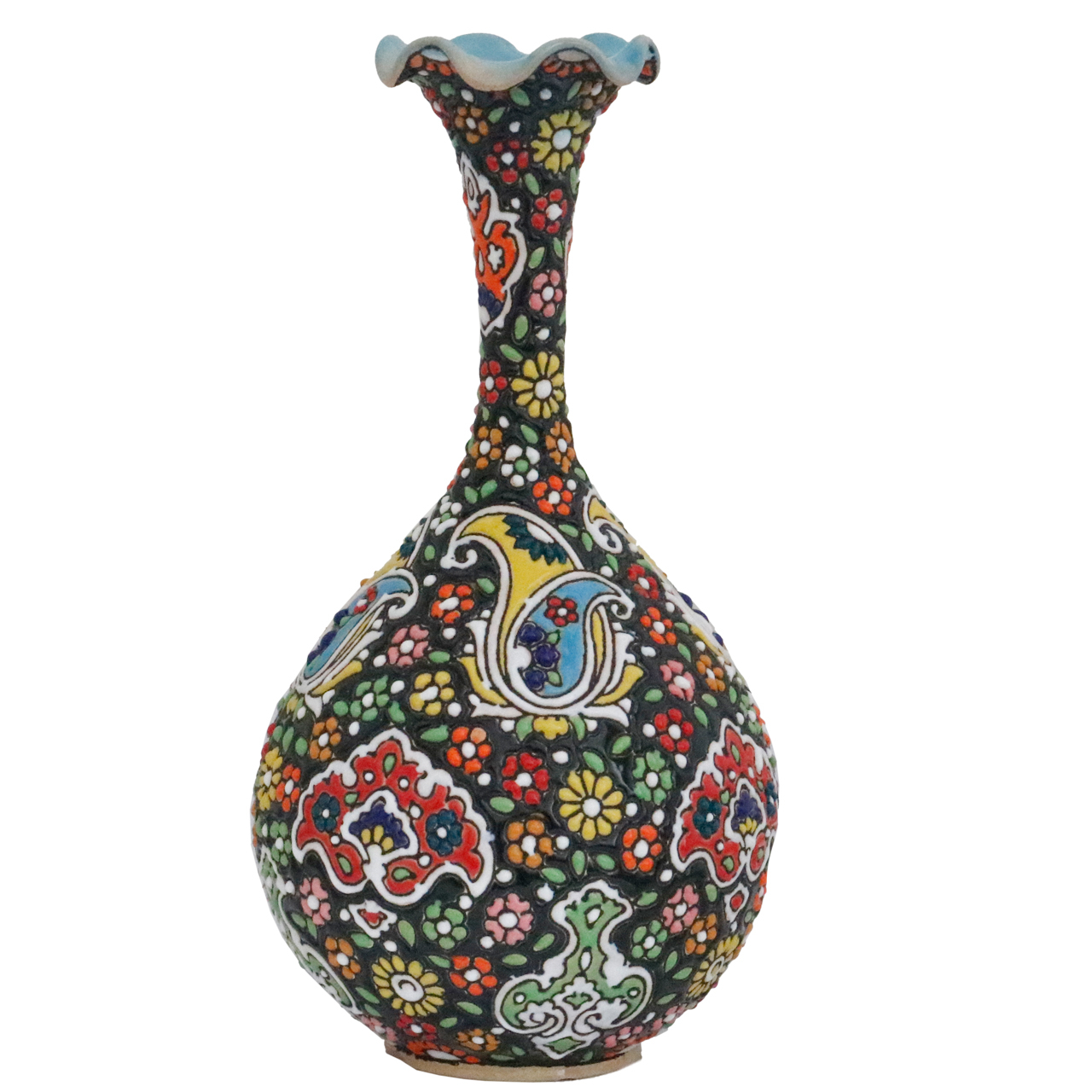 گلدان سفالی میناکاری کد 305