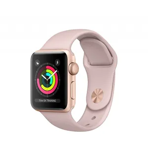 ساعت هوشمند اپل واچ 3 مدل 38mm Gold Aluminum Case with Pink Sand Sport Band