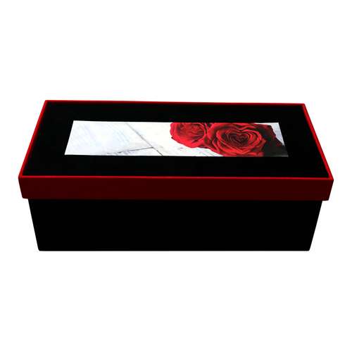 جعبه هدیه چوبی کادویی طرح رز قلبی مدل Bx-B1