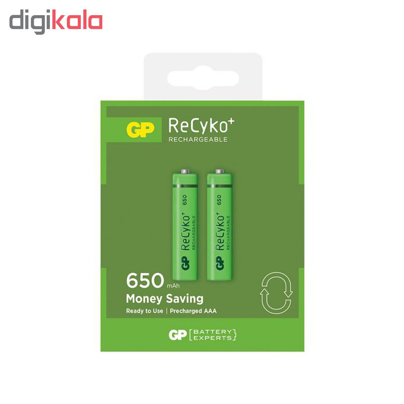 باتری نیم قلمی قابل شارژ جی پی مدل ReCyko Plus 650 بسته دو عددی