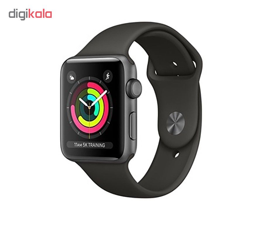 ساعت هوشمند اپل واچ مدل 38mm Space Gray Aluminum Case with Black Sport Band