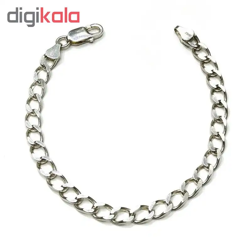 دستبند نقره مردانه کد 20