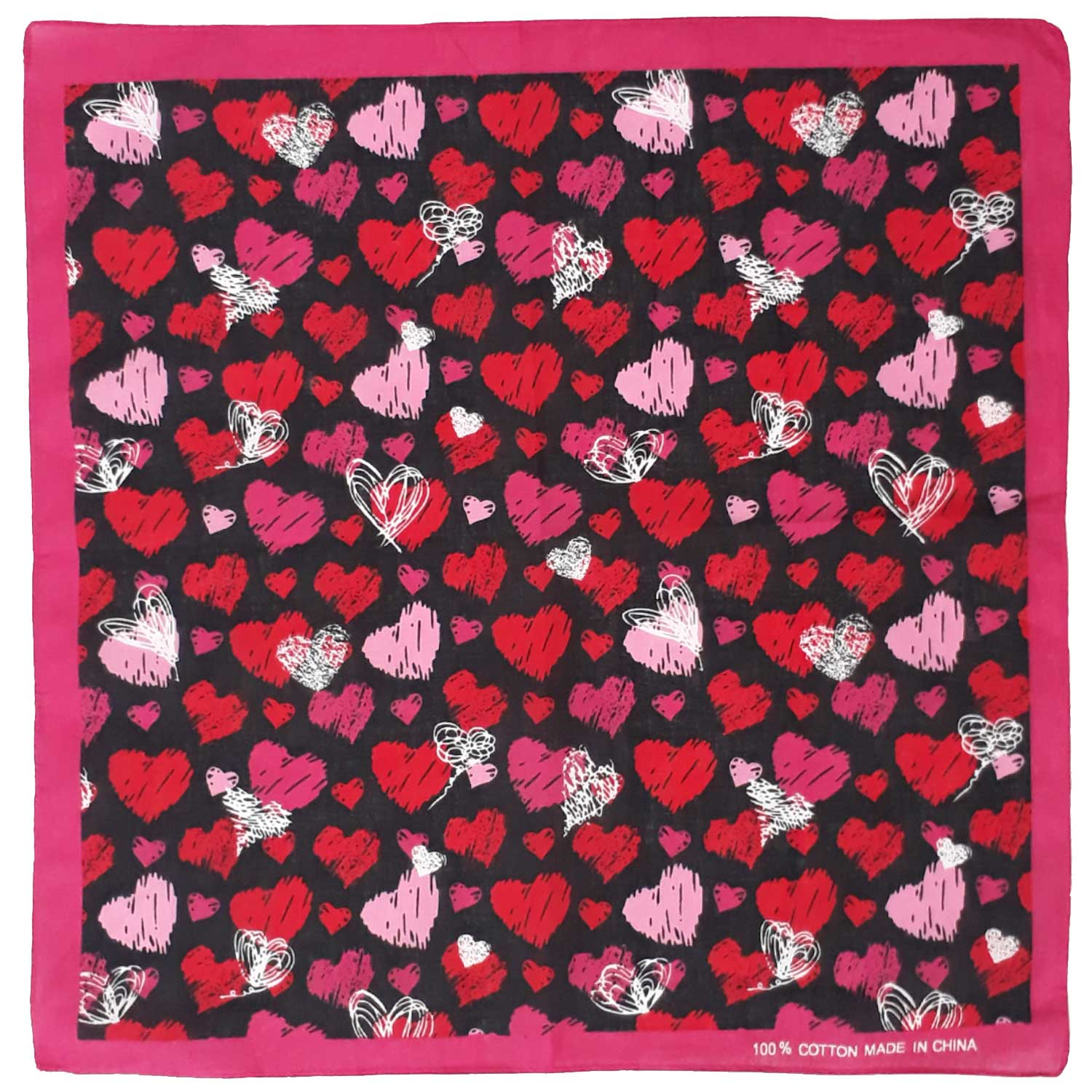 دستمال سر و گردن مدل pink heart
