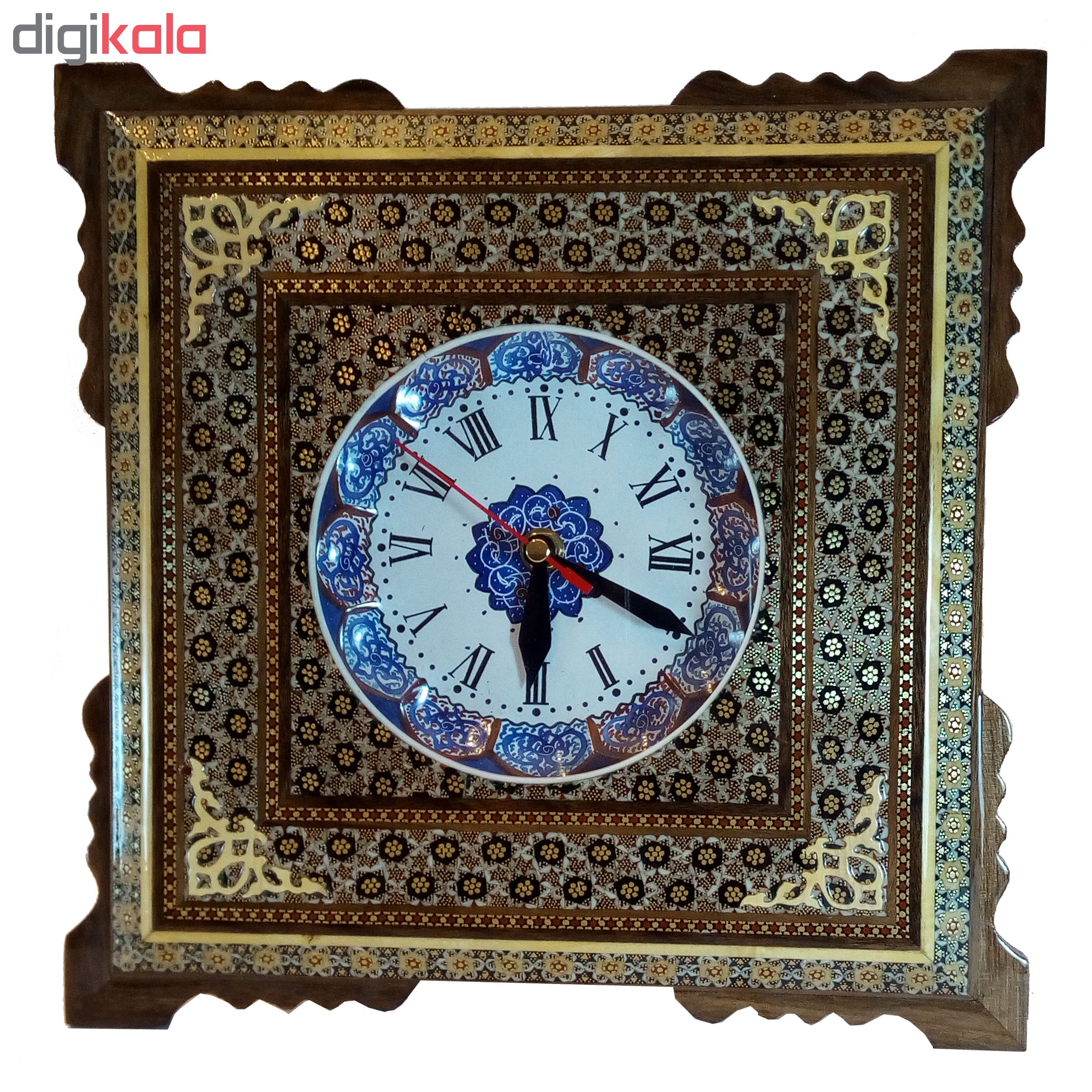 Inlay handicraft clock, Slim Model, code 1142