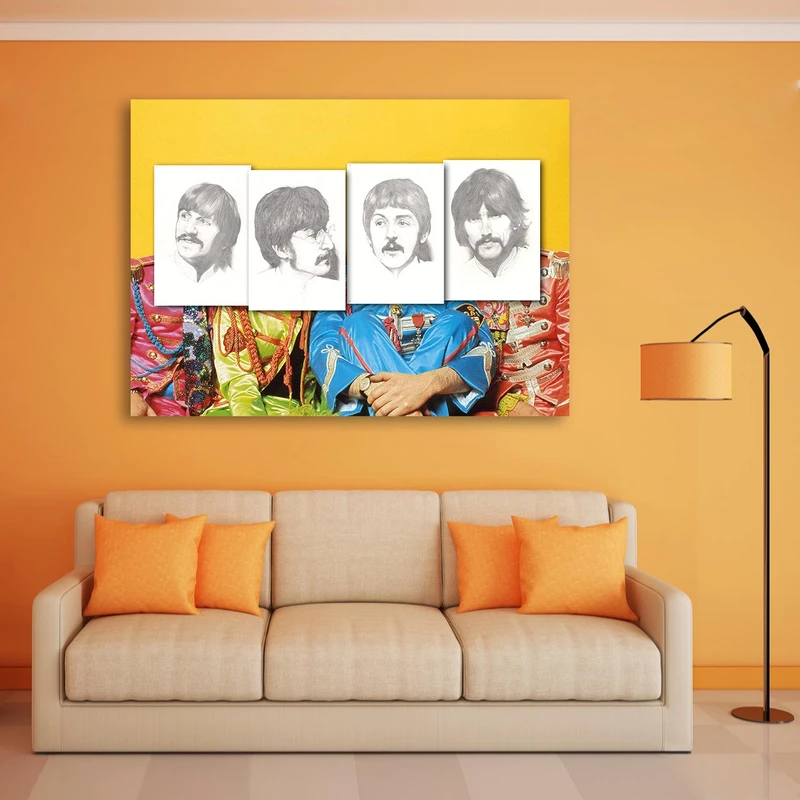 تابلو شاسی طرح The Beatles مدل Artist 0267