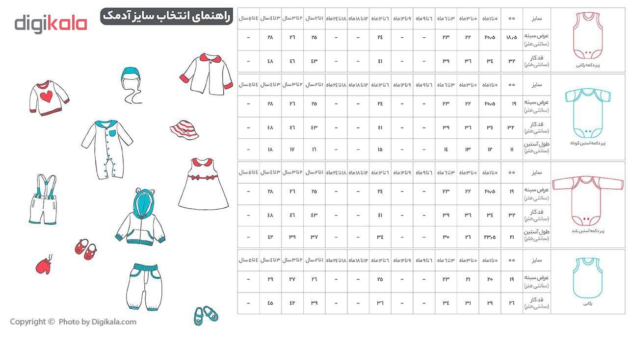 بادی نوزادی آدمک طرح راه راه کد 02 رنگ آبی -  - 3