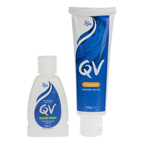 کرم مرطوب کننده کیووی مدل Relenishes Dry Skin حجم 100 میلی لیتر به همراه شوینده پوست کیووی مدل Gentle Wash حجم 40 میلی لیتر