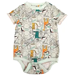 بادی آستین کوتاه نوزادی سوکیوت مدل باغ وحش 