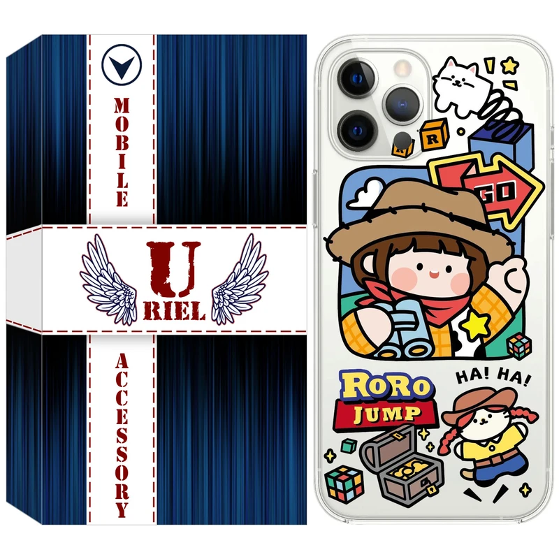 کاور یوریل مدل Clear کد 29 طرح دختر خوشحال مناسب برای گوشی موبایل اپل iPhone 12 Pro Max