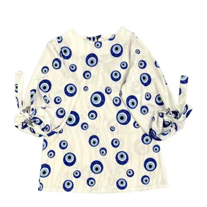 بلوز آستین سه ربع زنانه مدل واشری