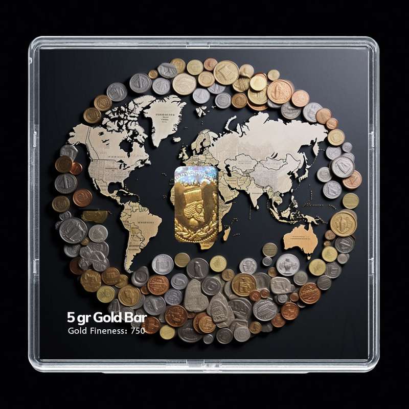 شمش طلا 18 عیار مدوپد مدل SG10122 شمش طلا 18 عیار مدوپد مدل SG10122