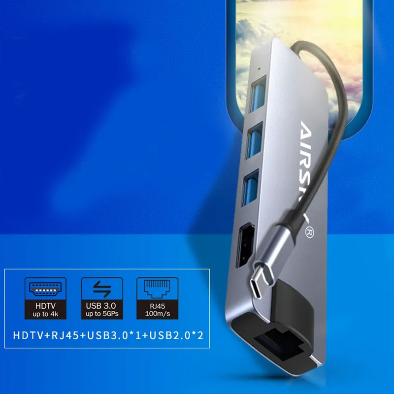 هاب 5 پورت USB-C ایراسکای مدل HC-13M