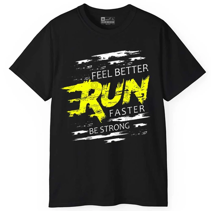 تی‌شرت آستین کوتاه مردانه پاد آفرین کد 1176 رنگ مشکی