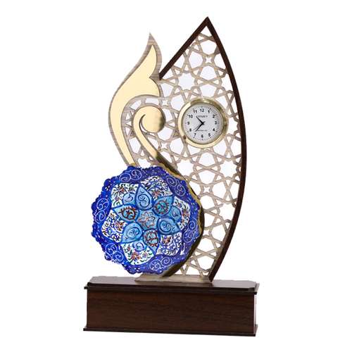 تندیس میناکاری هنرلوکس مدل ساعت دار صبا