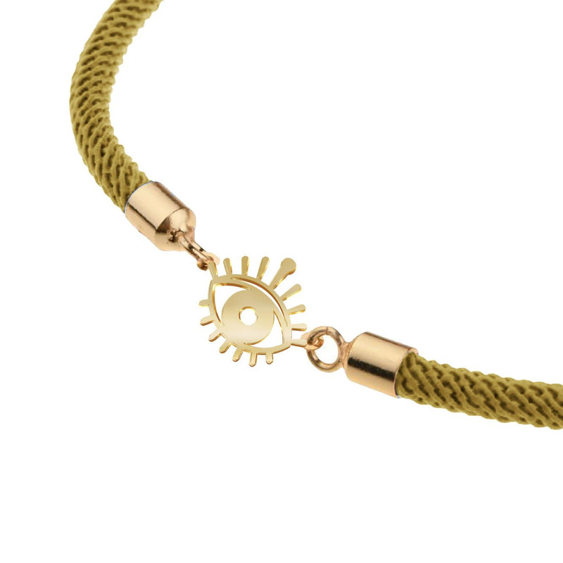 دستبند طلا 18 عیار زنانه مدوپد مدل چشم کد D14-10339