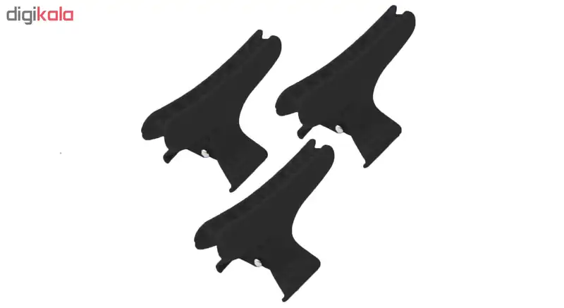 کلیپس مو مدل F204 رنگ مشکی بسته 3 عددی تک سایز