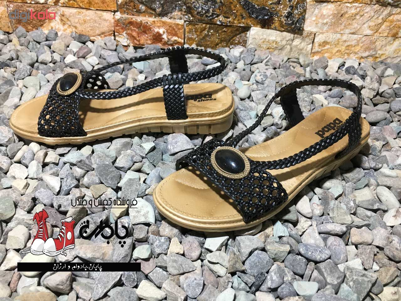 صندل زنانه پابان مدل P400 رنگ مشکی 