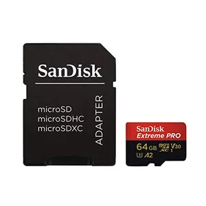   SANDISK Extreme PRO  IPM UHS-I U3 Class A2 170MBps microSDXC 64GB  With SD Adapter