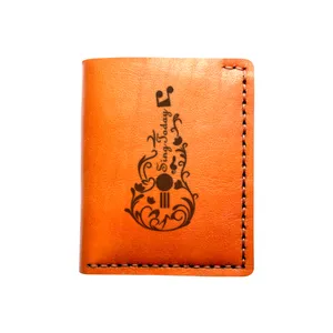 کیف پول چرم مردانه نورا طرح گیتار