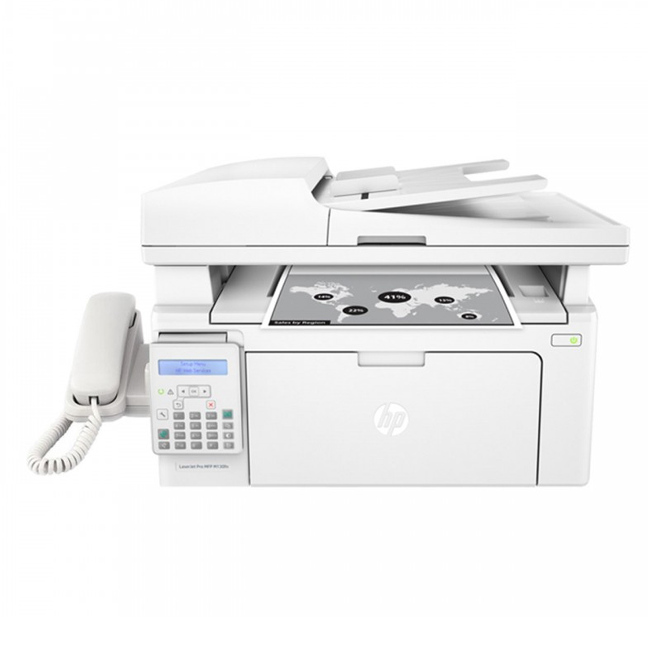 پرینتر لیزری چندکاره اچ پی مدل LaserJet Pro MFP M130fn به همراه گوشی