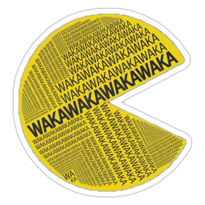 استیکر لپ تاپ طرح wakawaka مدل ct54