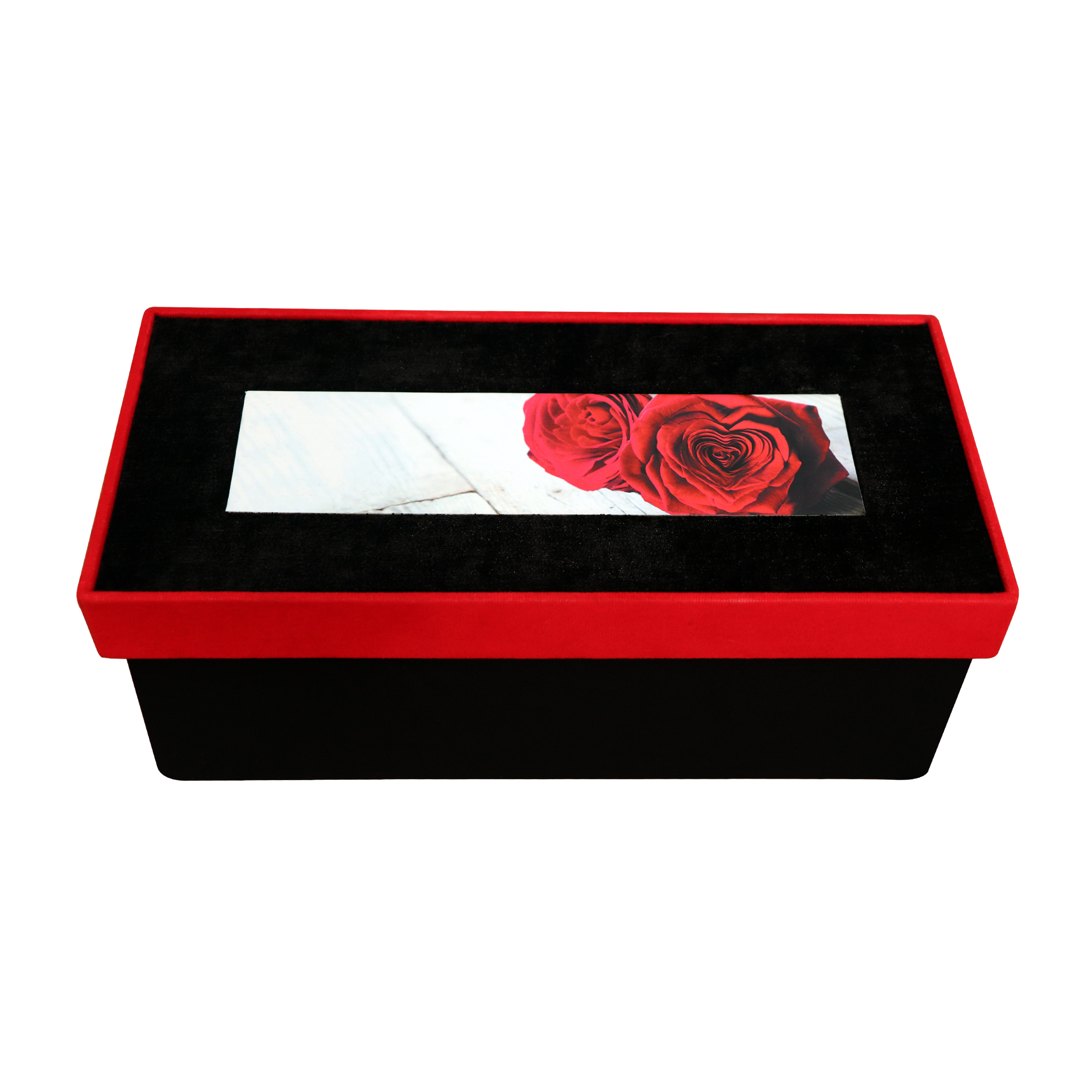 جعبه هدیه چوبی کادویی طرح رز قلبی مدل Bx-S1