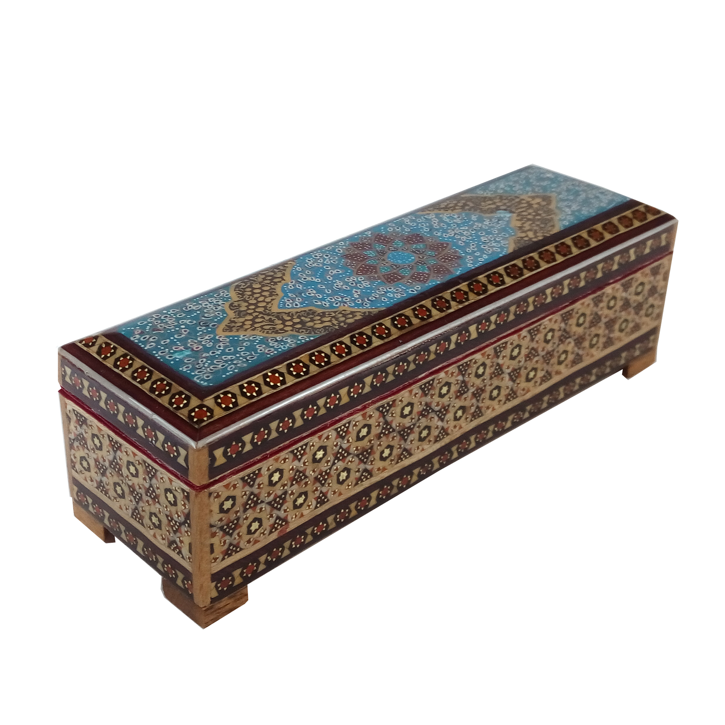 Inlay handicraft Pen box, Tazhib Model, code 1122